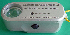 Leuchtlupe 'Lichen candelaris'; Herstellerfoto: Erich Zimmermann, Lüterswil, CH